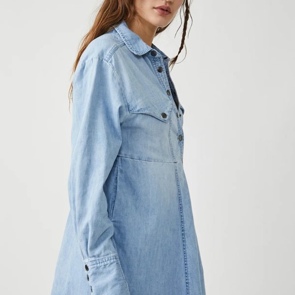 Free People Sammi Denim Mini Dress - Picture 5 of 9